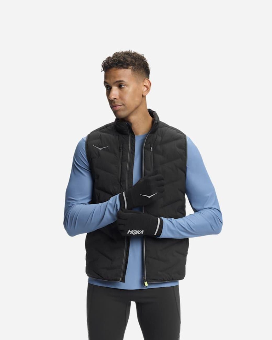 Hoka One One Blue Knit Gloves