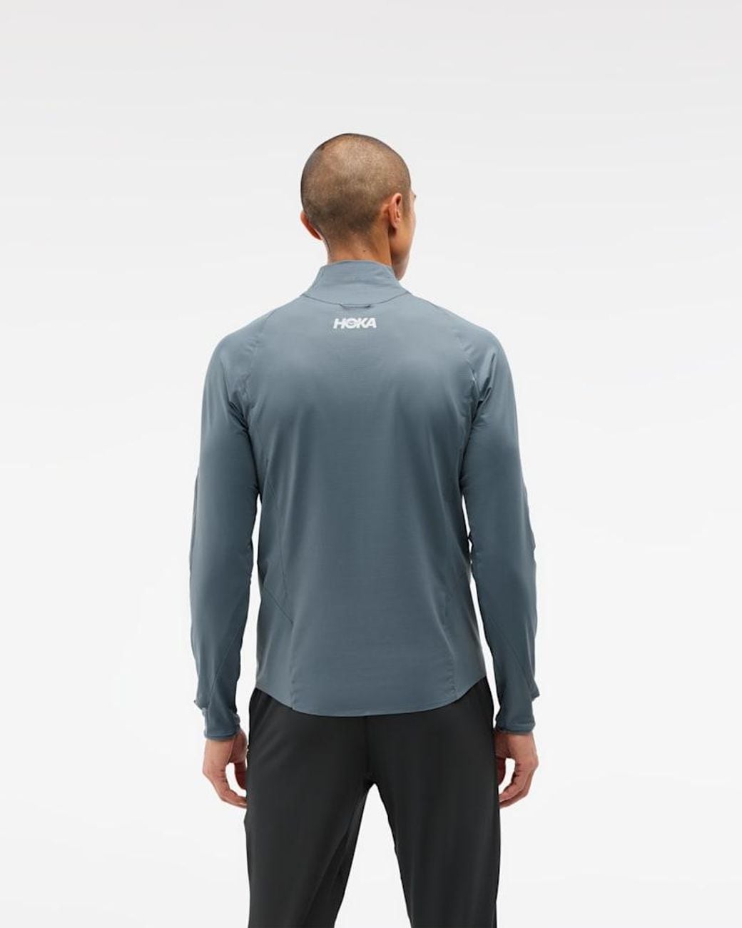 Hoka One One Blue Glidetech Quarter Zip for men