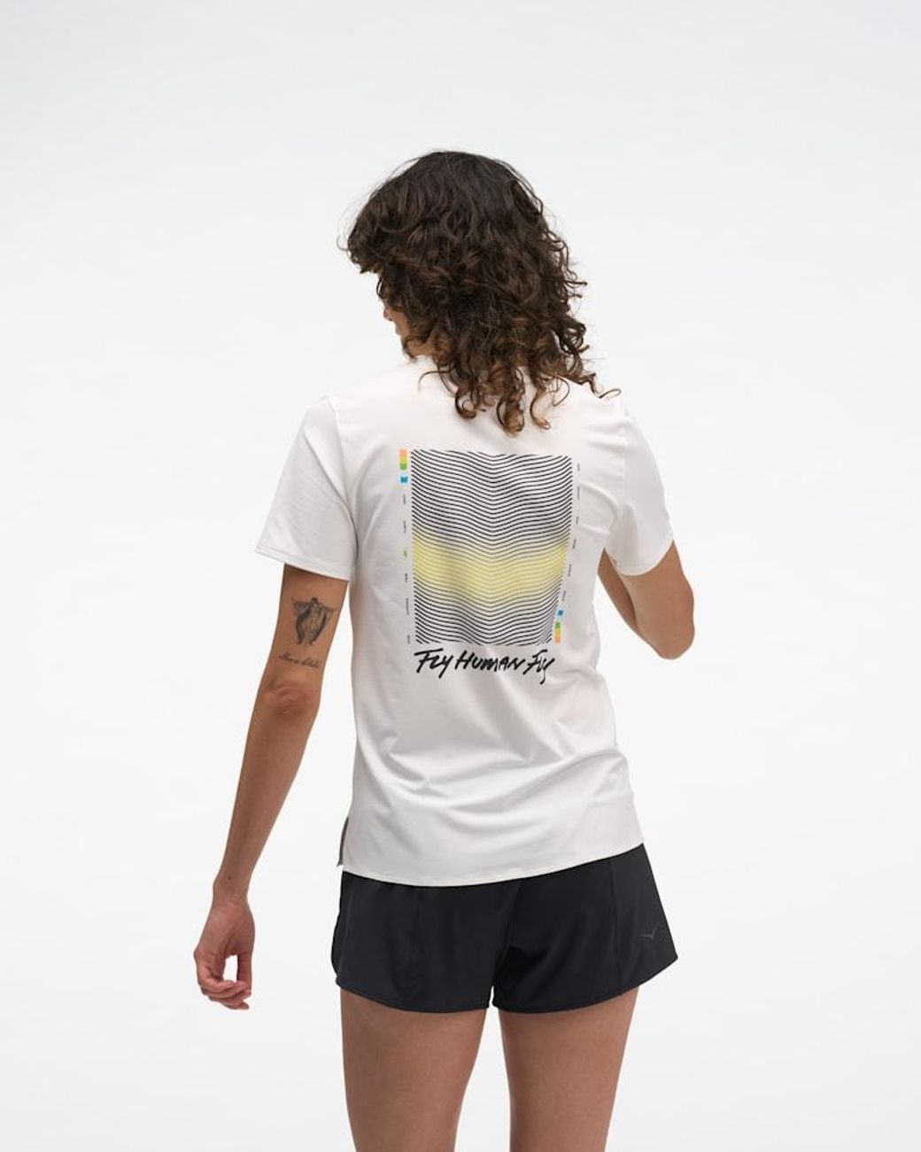 Hoka One One White Everyrun Short Sleeve Top