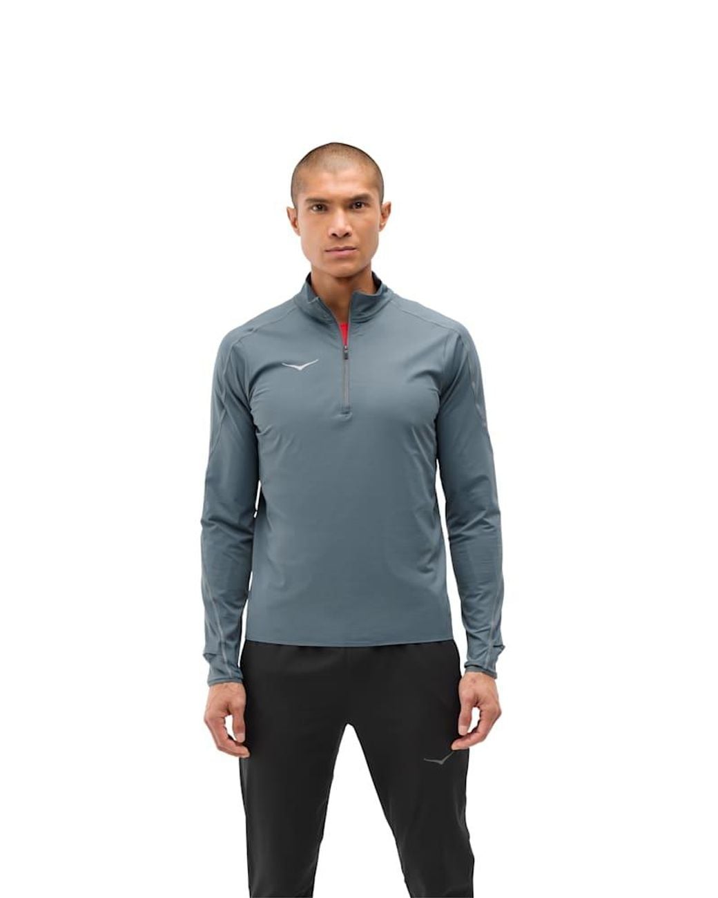 Hoka One One Blue Glidetech Quarter Zip for men