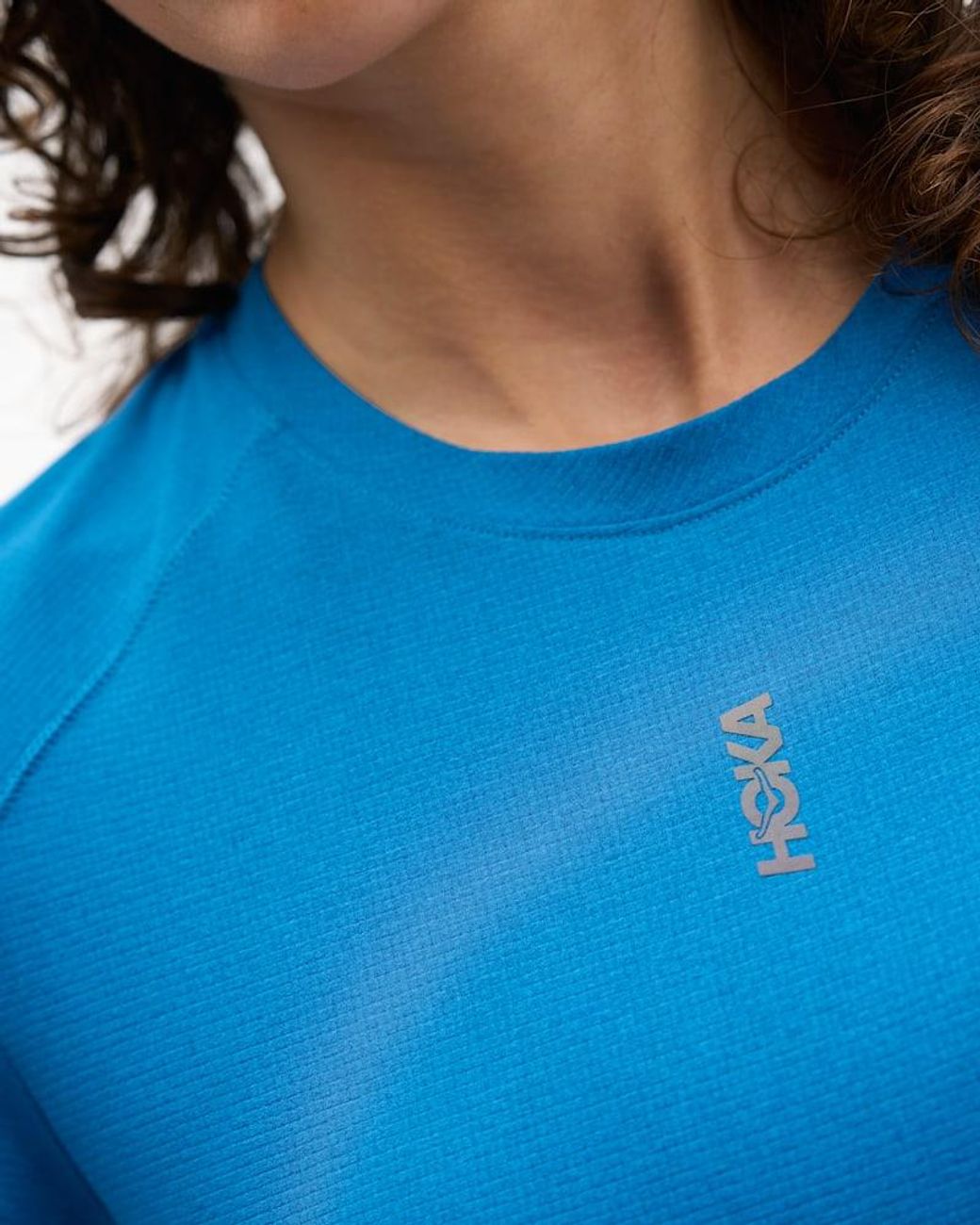 Hoka One One Blue Everyrun Short Sleeve Top