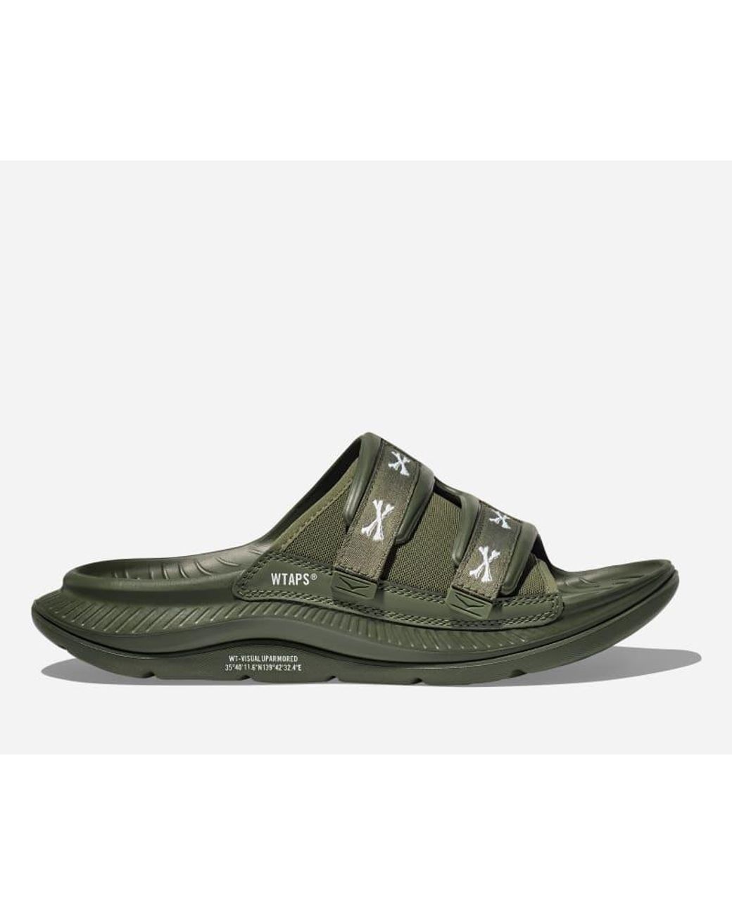 Hoka One One Ora Luxe WTAPS Schuhe in Four Leaf Clover/White Größe 