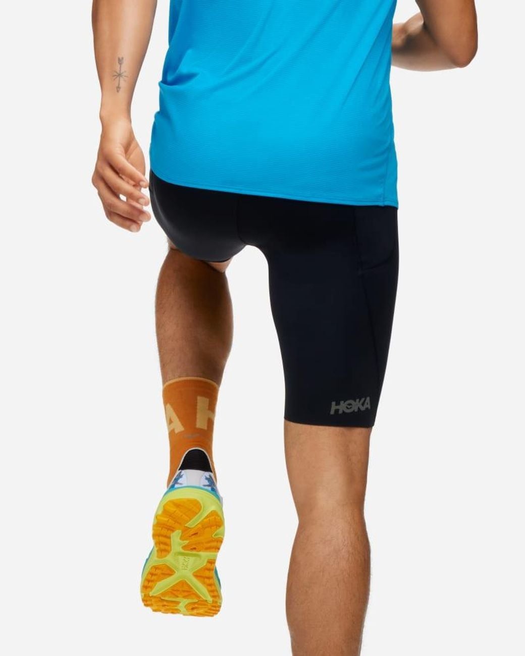 Hoka One One Blue Novafly Half Tight for men