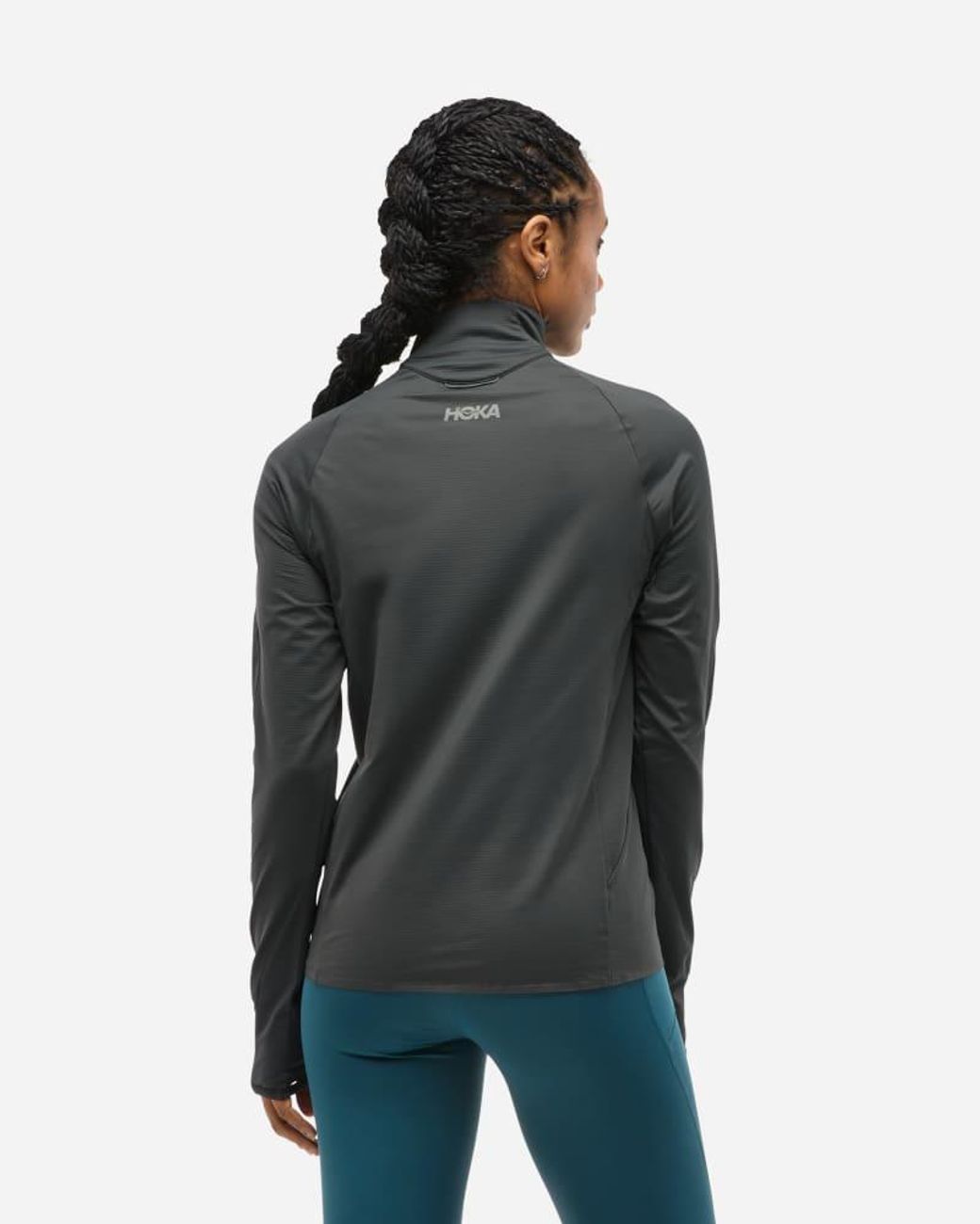Hoka One One White Glidetech Quarter Zip Jacket