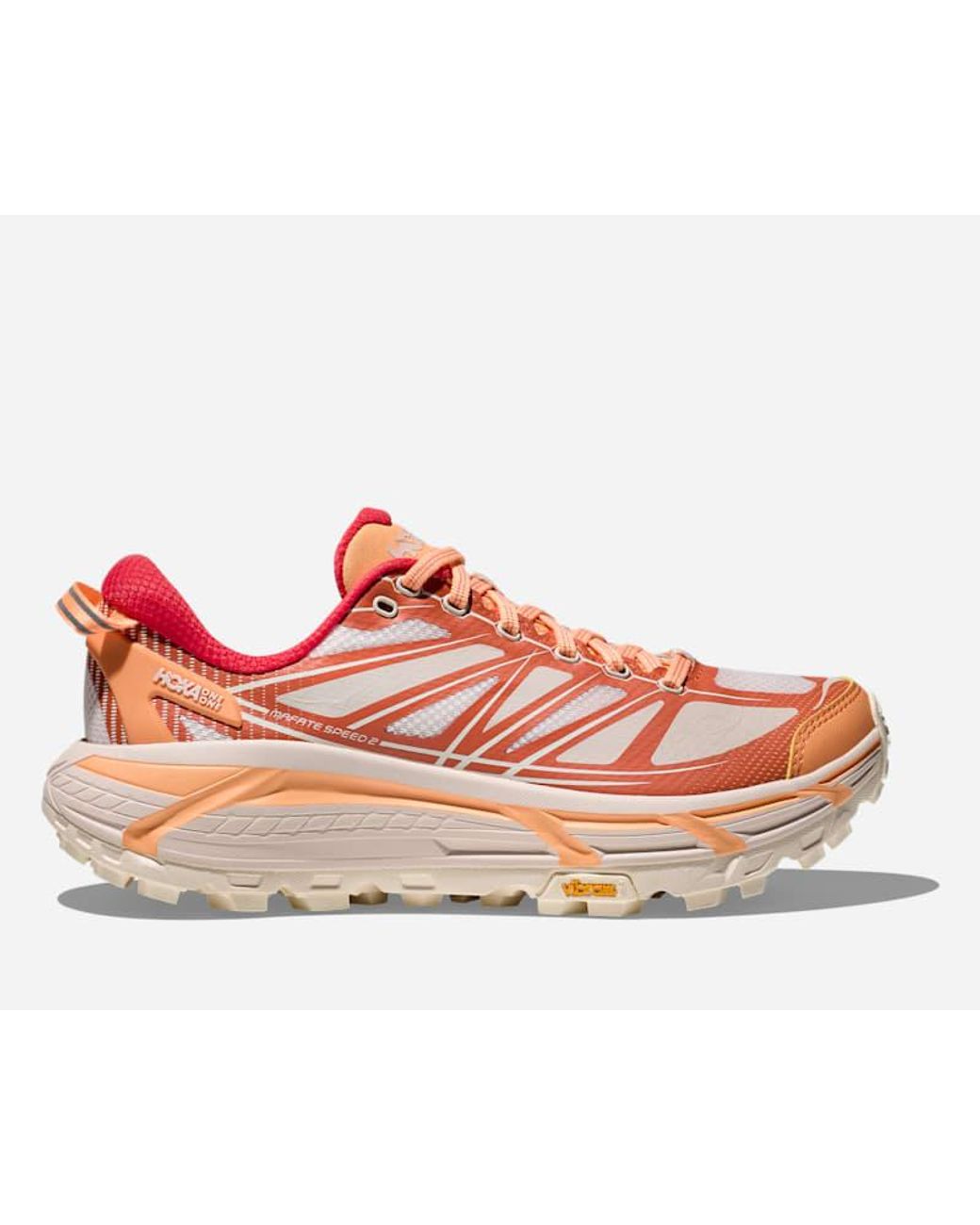 Hoka One One Red Mafate Speed 2 Lifestyle Shoes