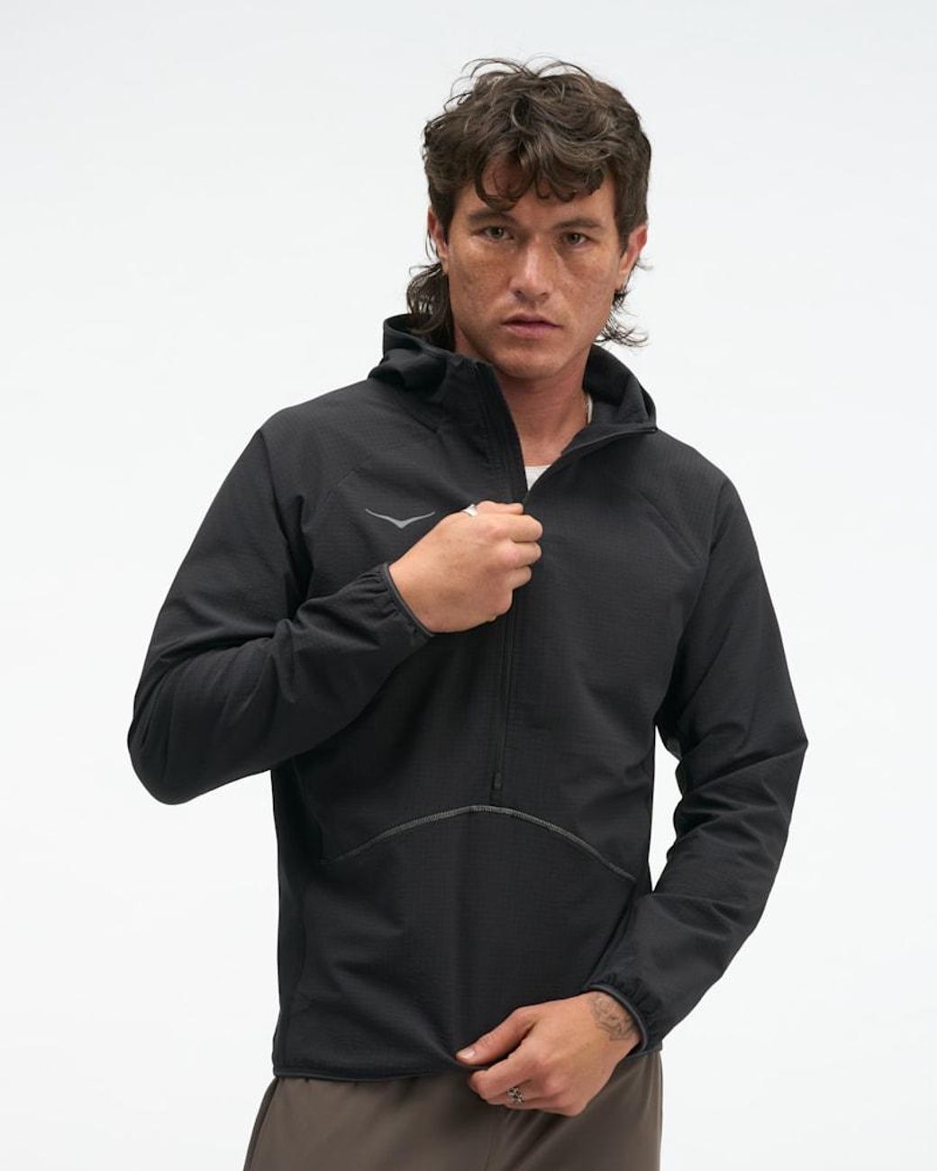 Hoka One One Blue Skyglow Half-zip Jacket for men