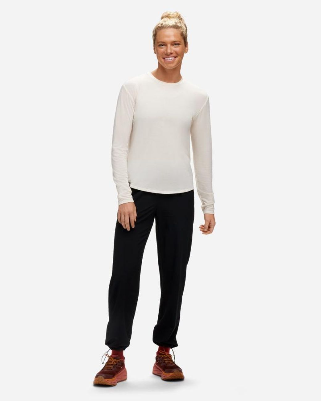 Hoka One One White Essential Ls T-shirt