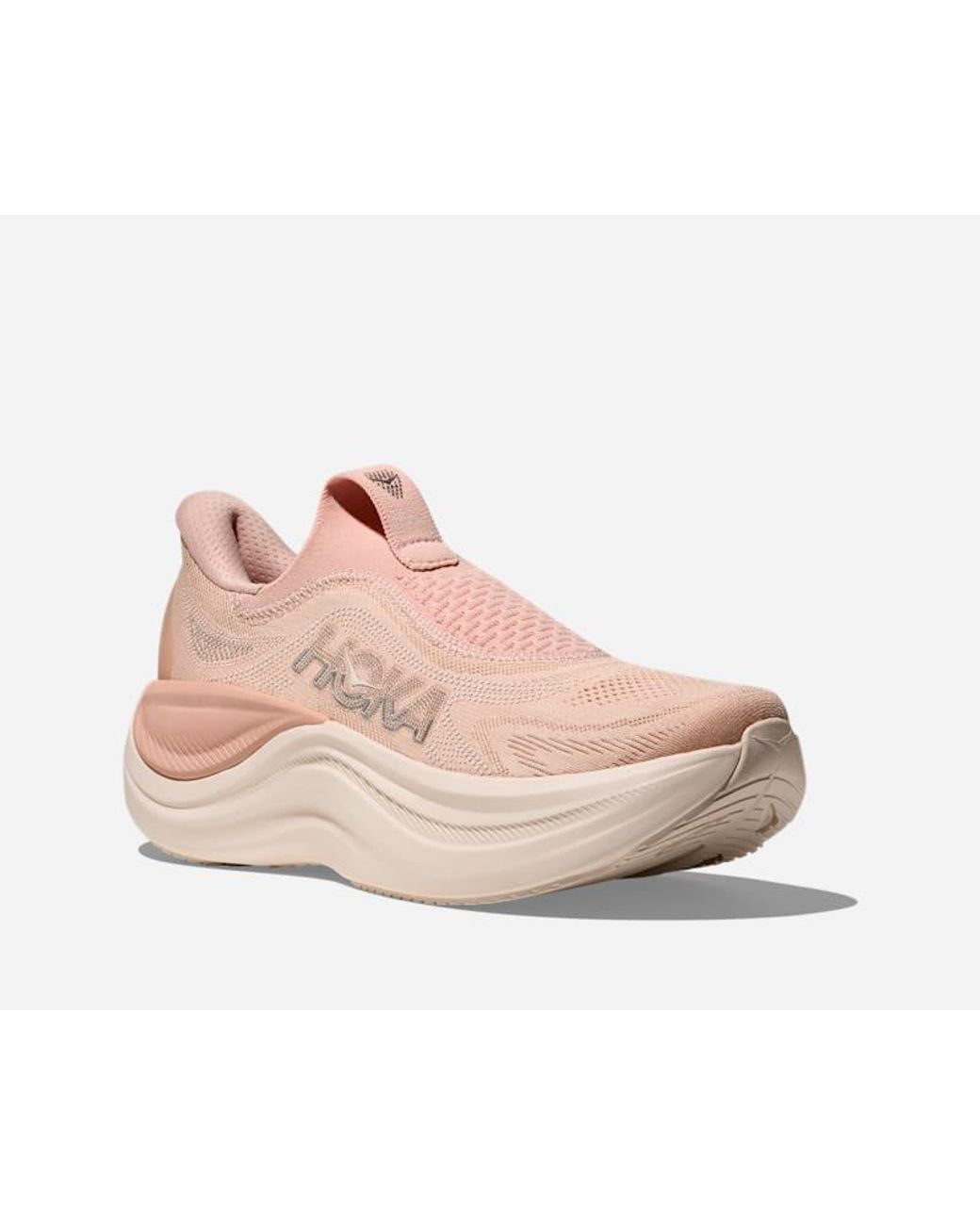 Hoka One One Pink Skyward Laceless Recovery Shoes