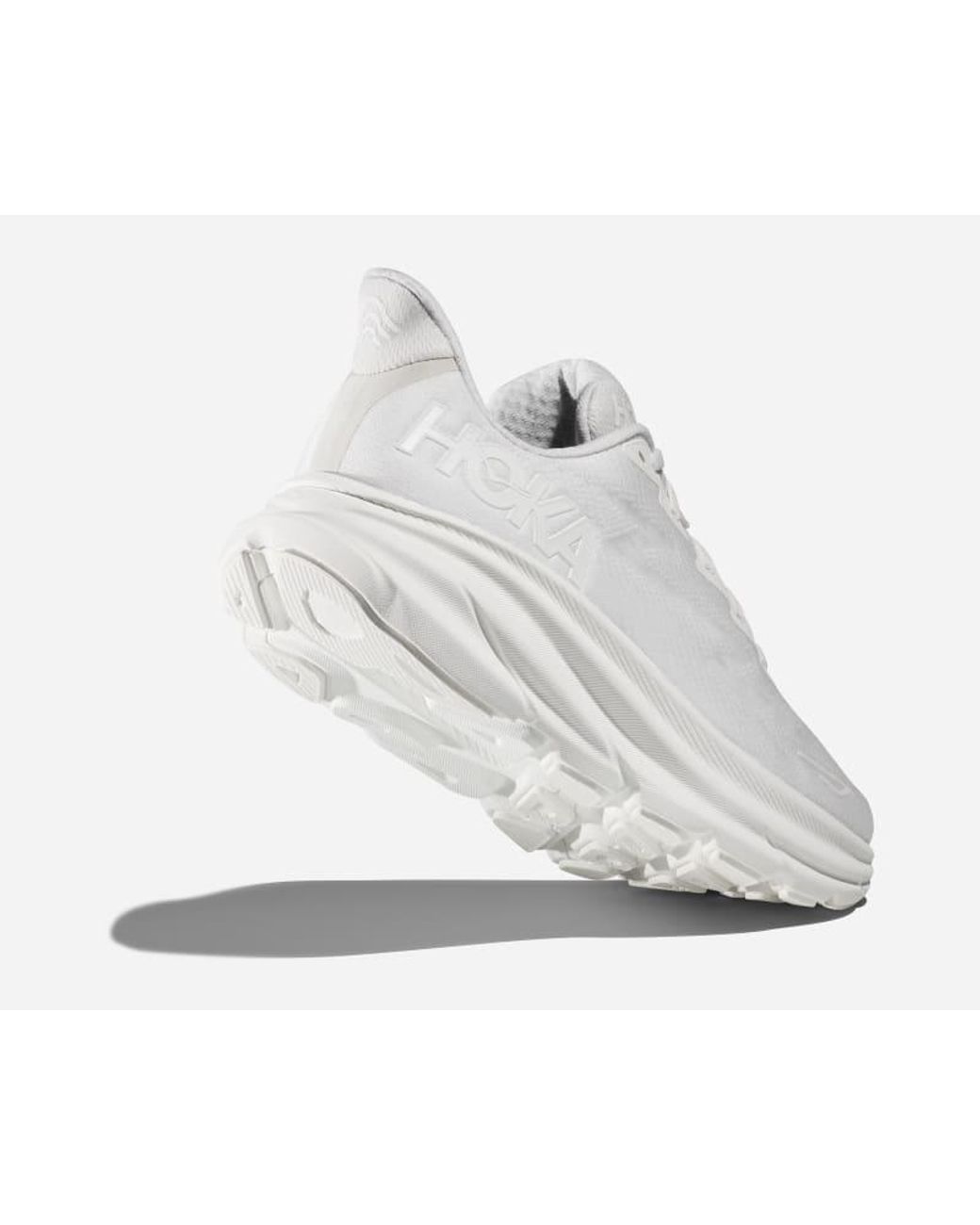 Hoka One One White Clifton 9 for men