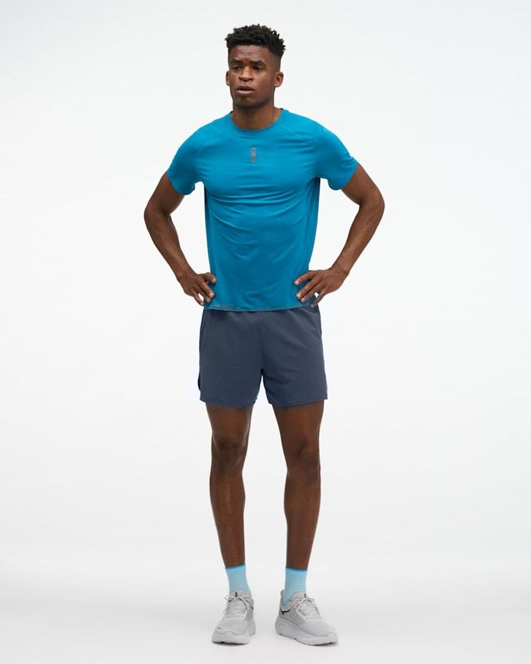 Hoka One One Blue Everyrun Short Sleeve Top for men