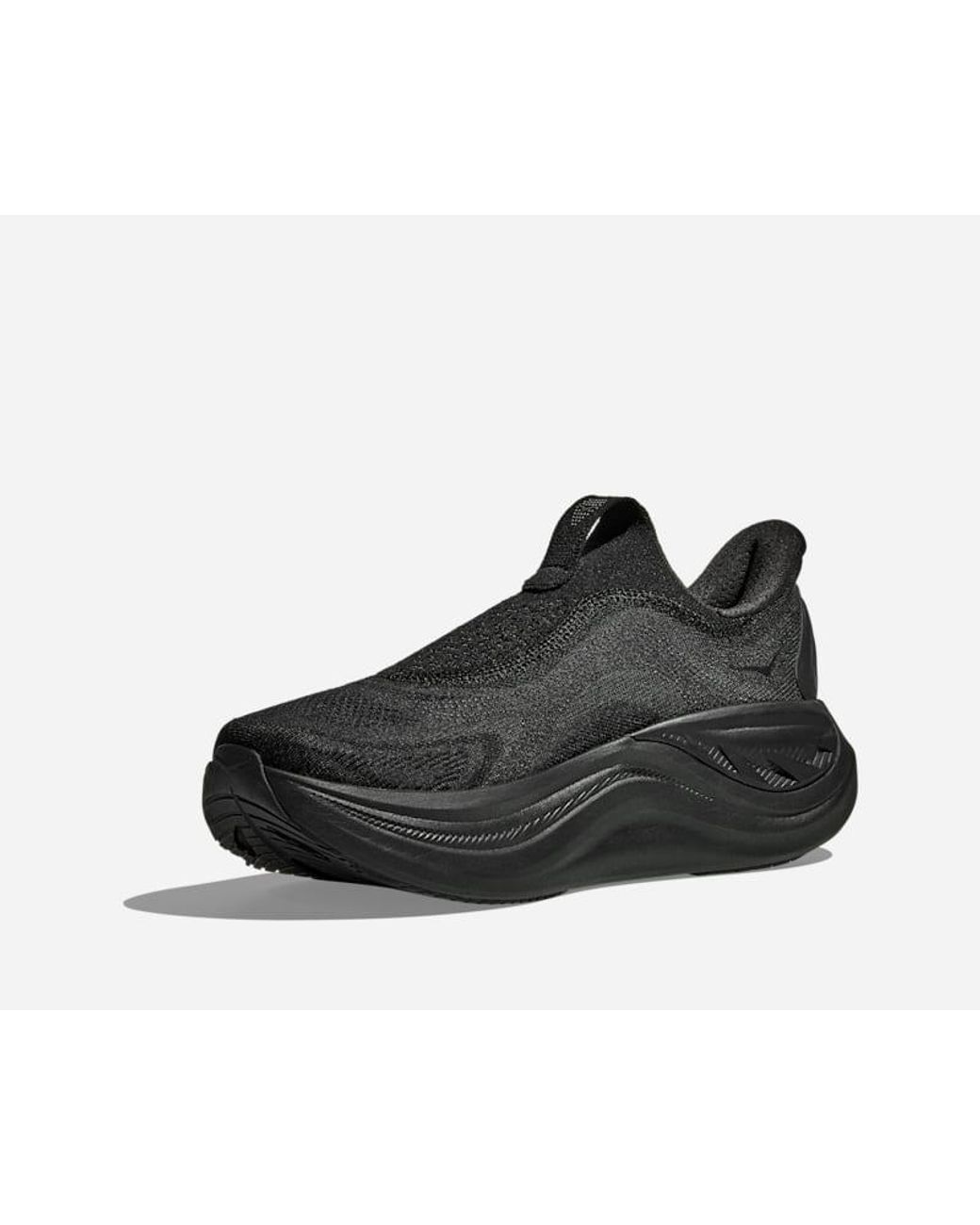Hoka One One Black Skyward Laceless Recovery Shoes