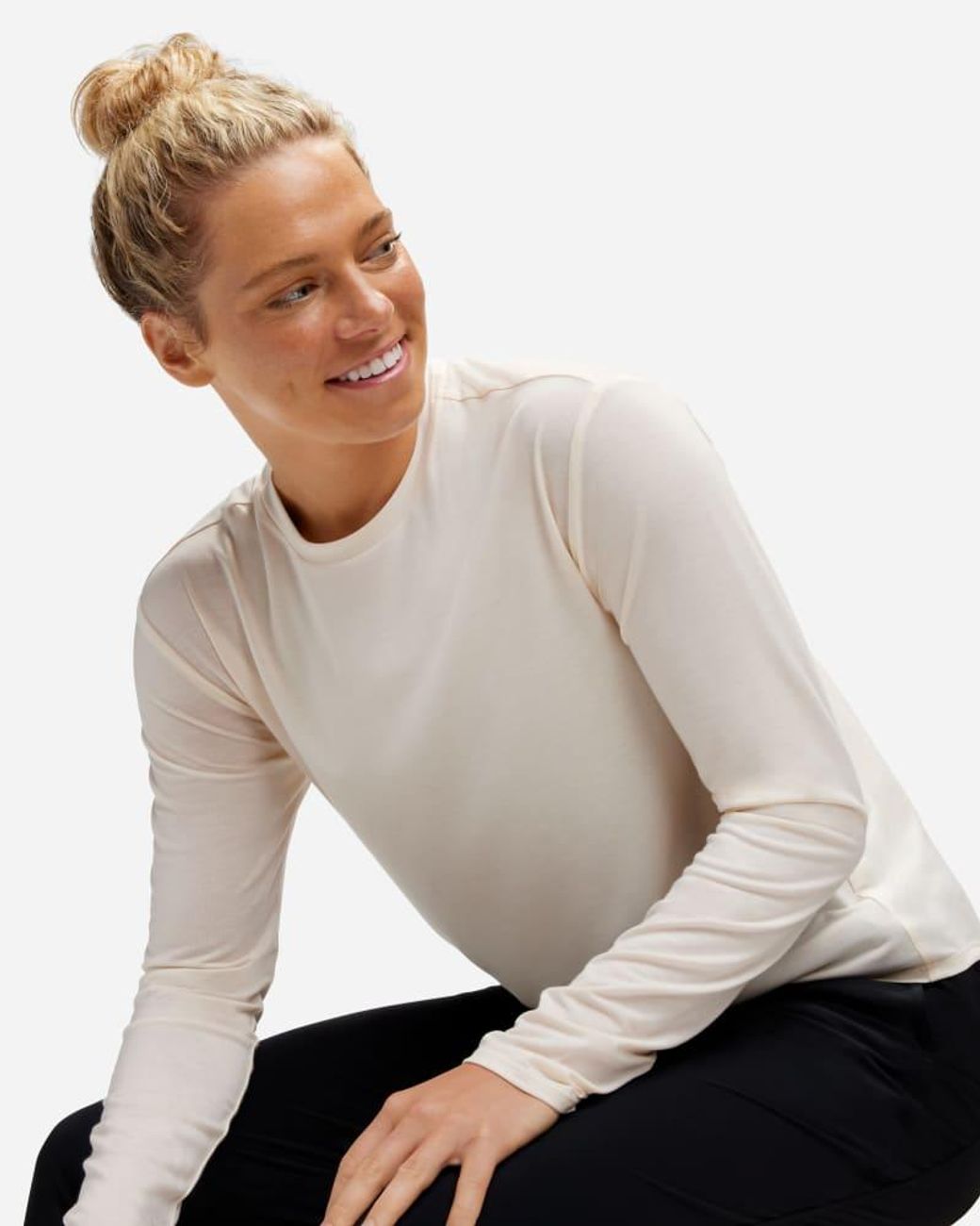 Hoka One One White Essential Ls T-shirt