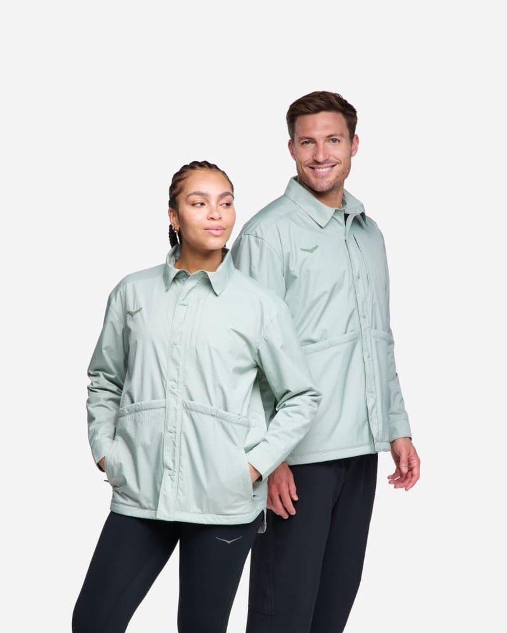 Hoka One One White Outtrail Shirt Jacket