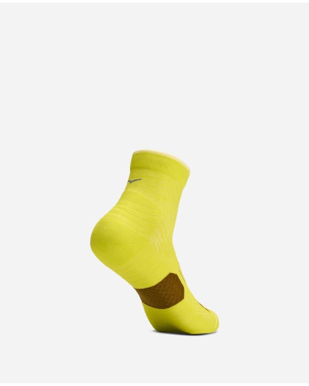 Hoka One One Yellow Quarter Run Sock