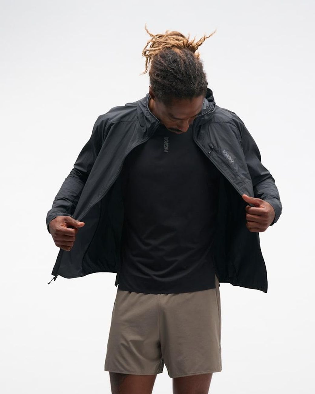 Hoka One One Blue Skyflow Wind Jacket for men