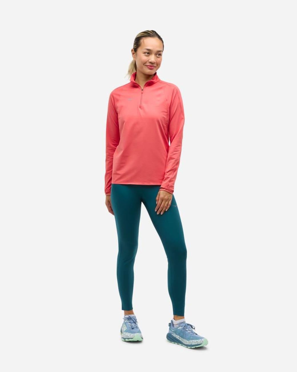 Hoka One One Red Glidetech Quarter Zip Jacket
