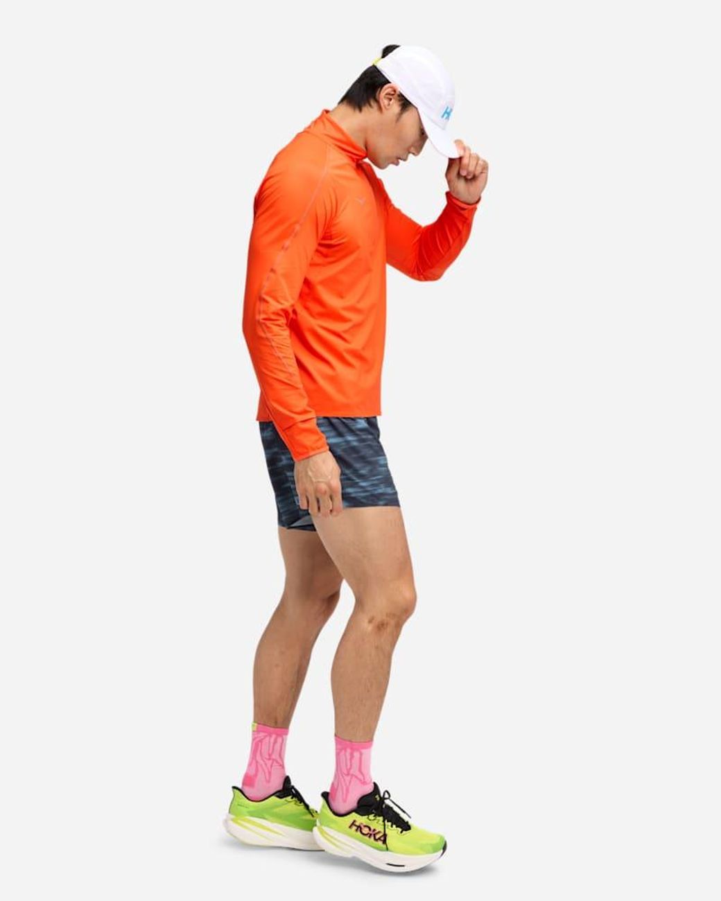 Hoka One One Orange Glidetech Quarter Zip for men