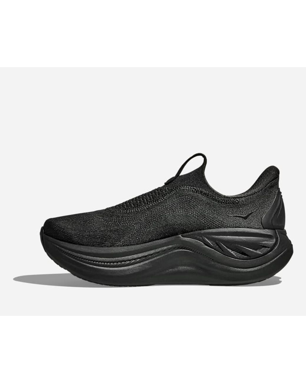 Hoka One One Black Skyward Laceless Recovery Shoes