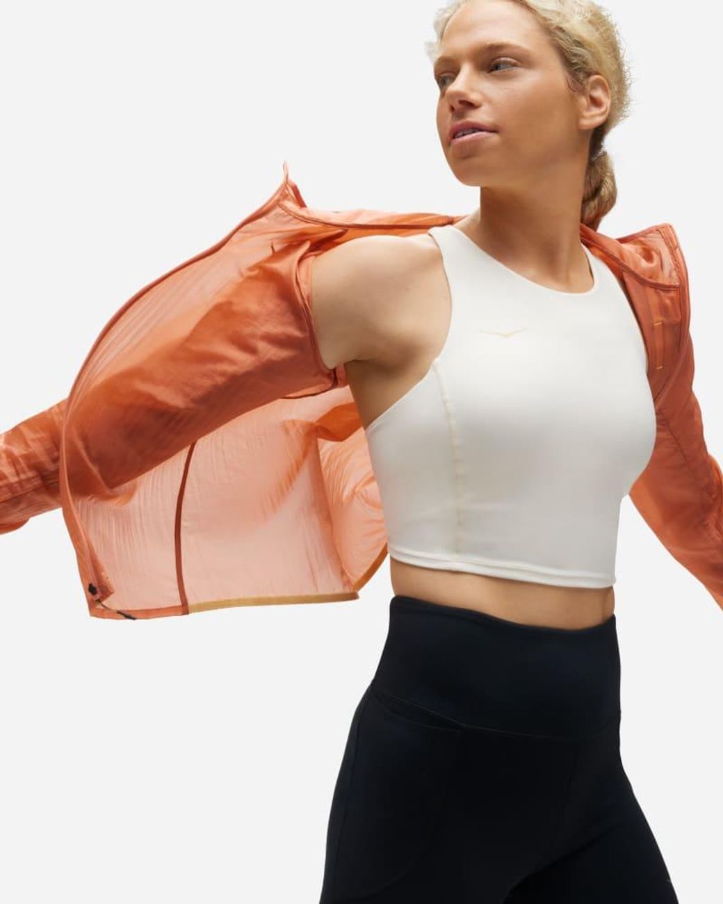 Hoka One One Orange Skyflow Jacket