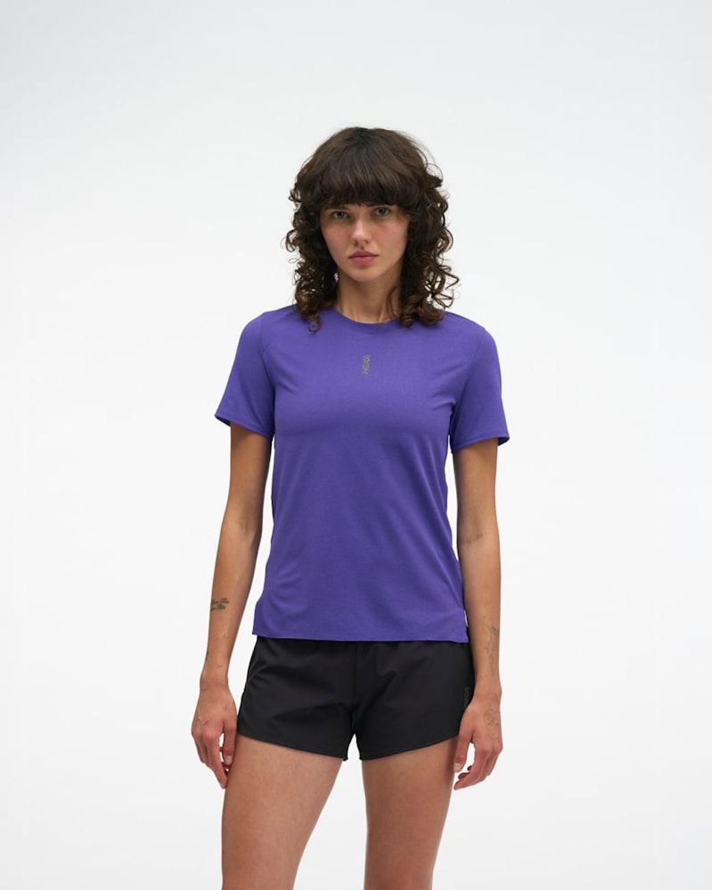 Hoka One One Purple Everyrun Short Sleeve Top