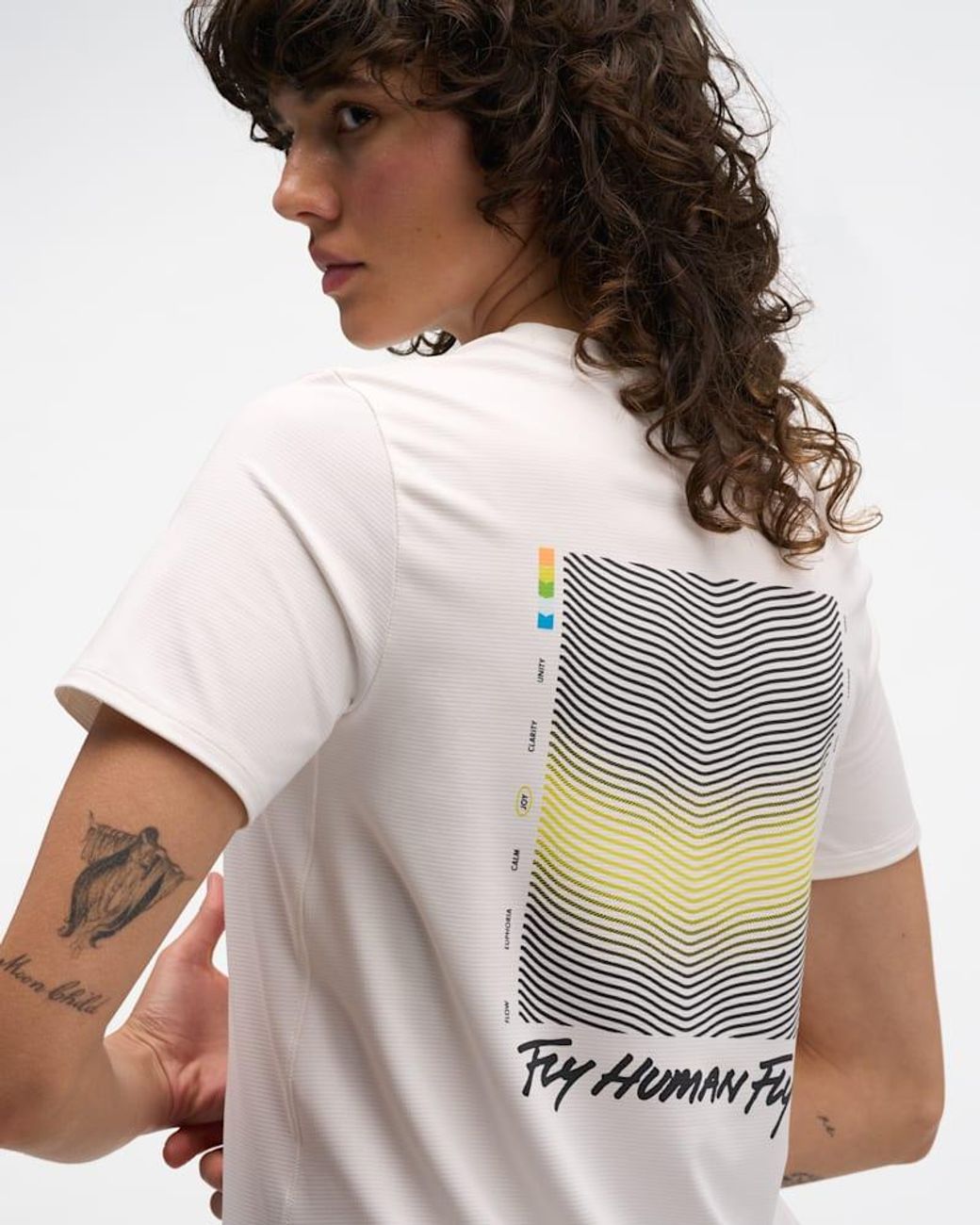 Hoka One One White Everyrun Short Sleeve Top
