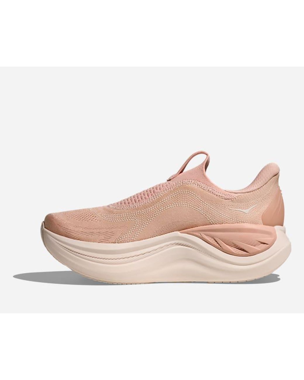 Hoka One One Pink Skyward Laceless Recovery Shoes
