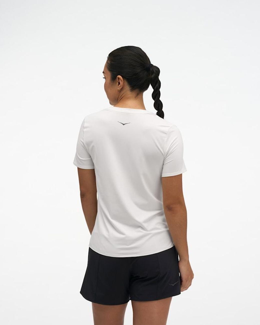 Hoka One One White Everyrun Short Sleeve Top