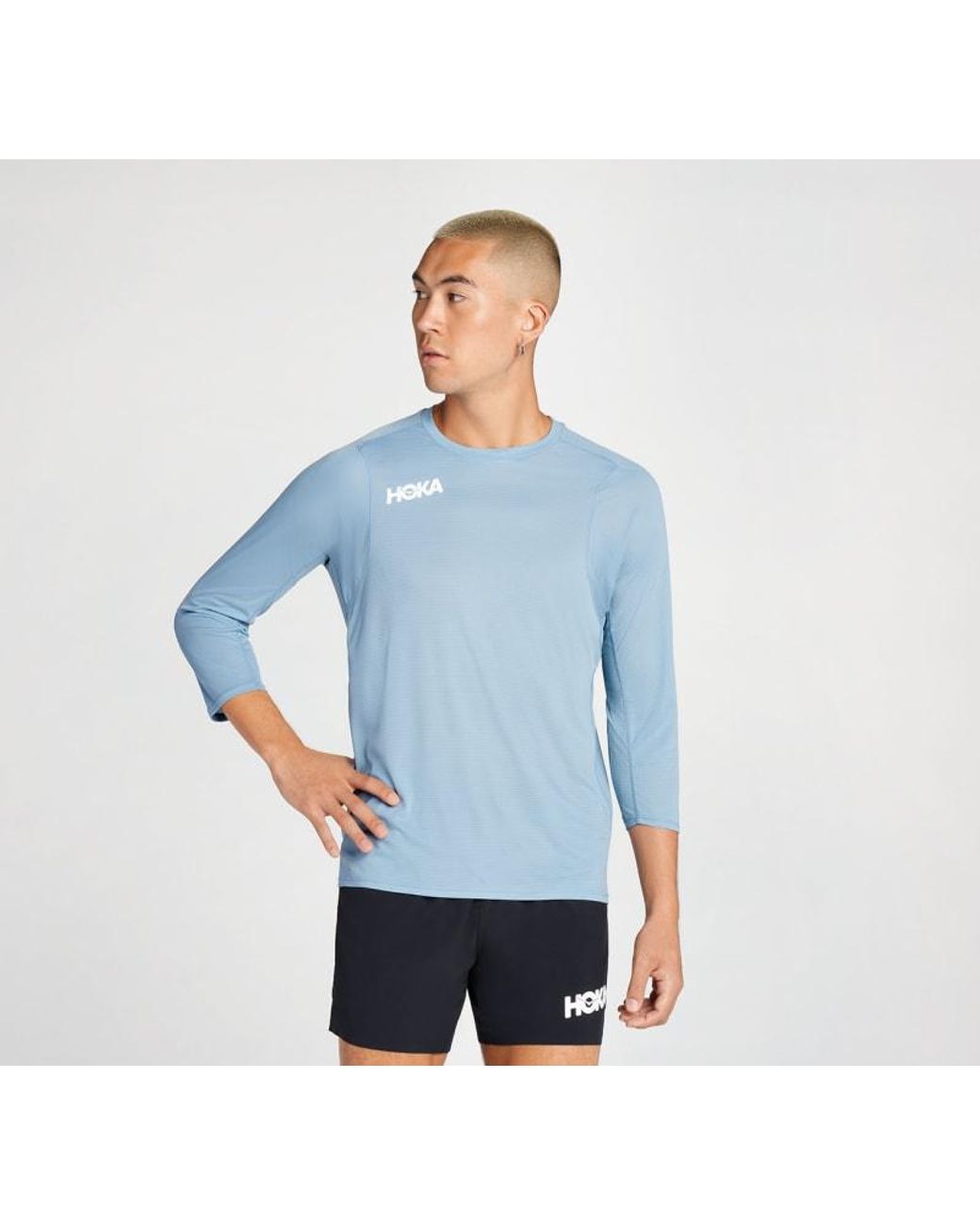 Hoka One One Glide 3/4 Sleeve in Blue for Men | Lyst UK