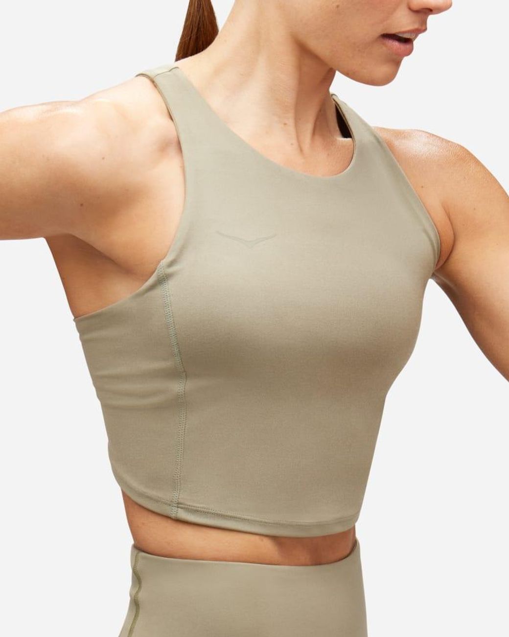 Hoka One One Green Elaro Crop Bra