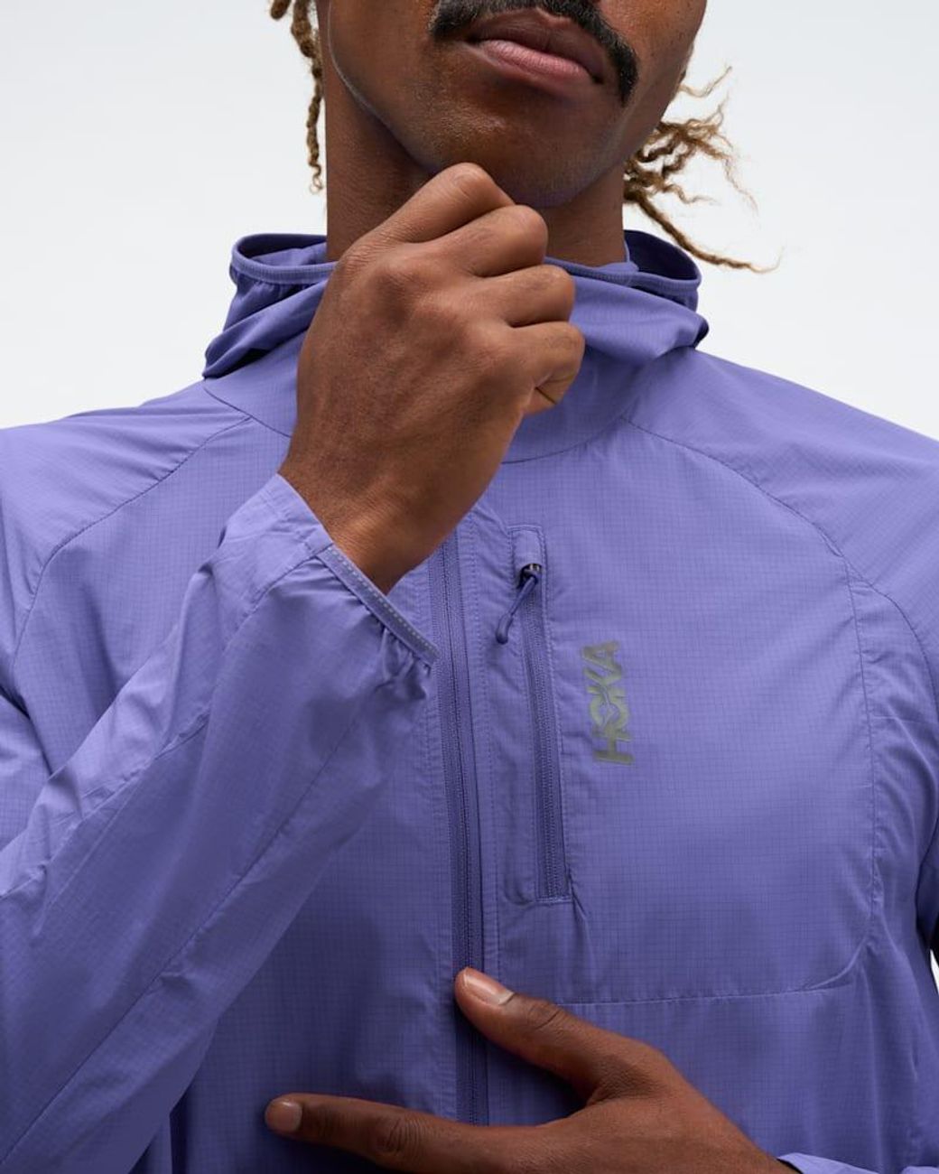 Hoka One One Purple Skyflow Wind Jacket for men