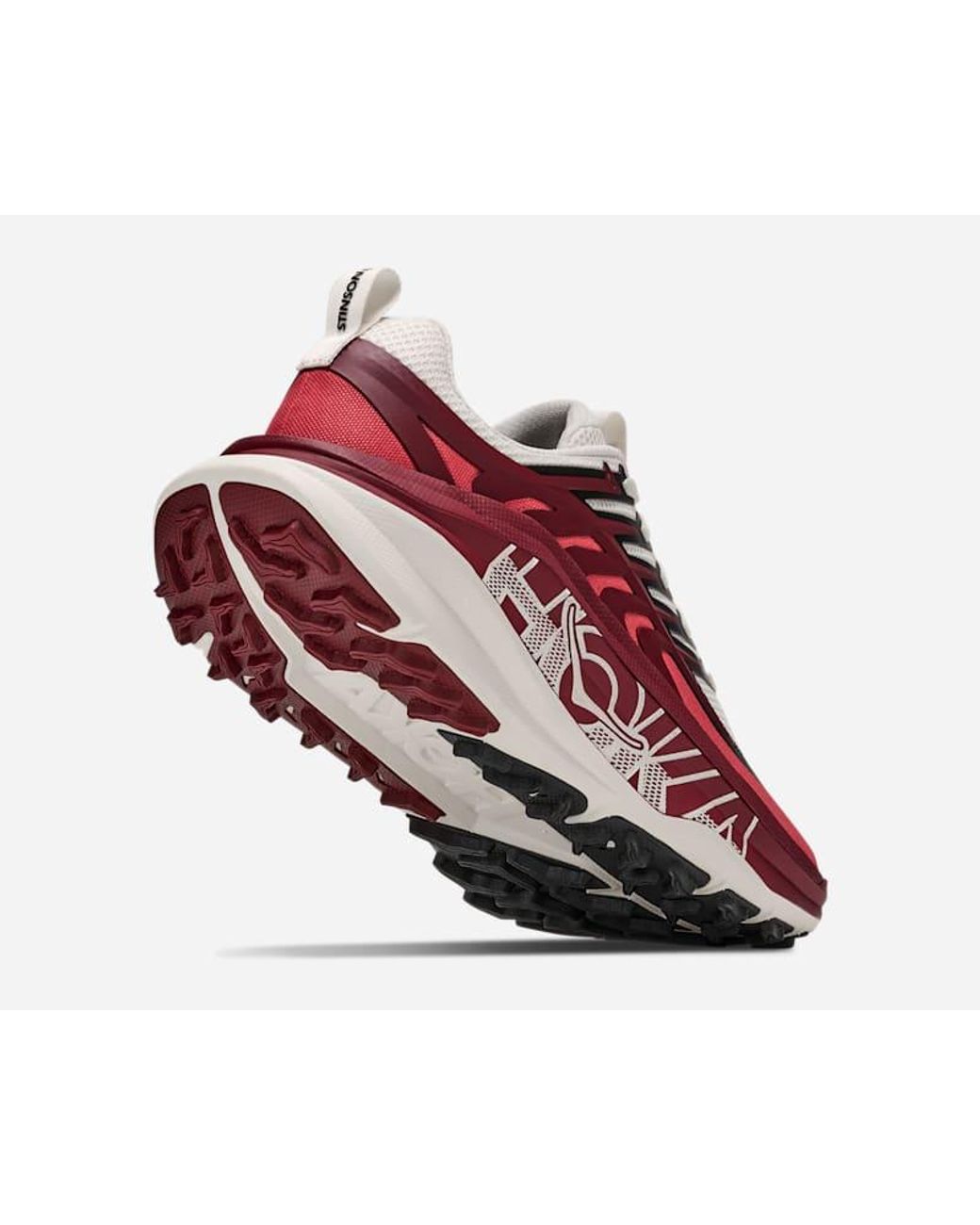 Hoka One One Red Stinson 8 Trail Shoes