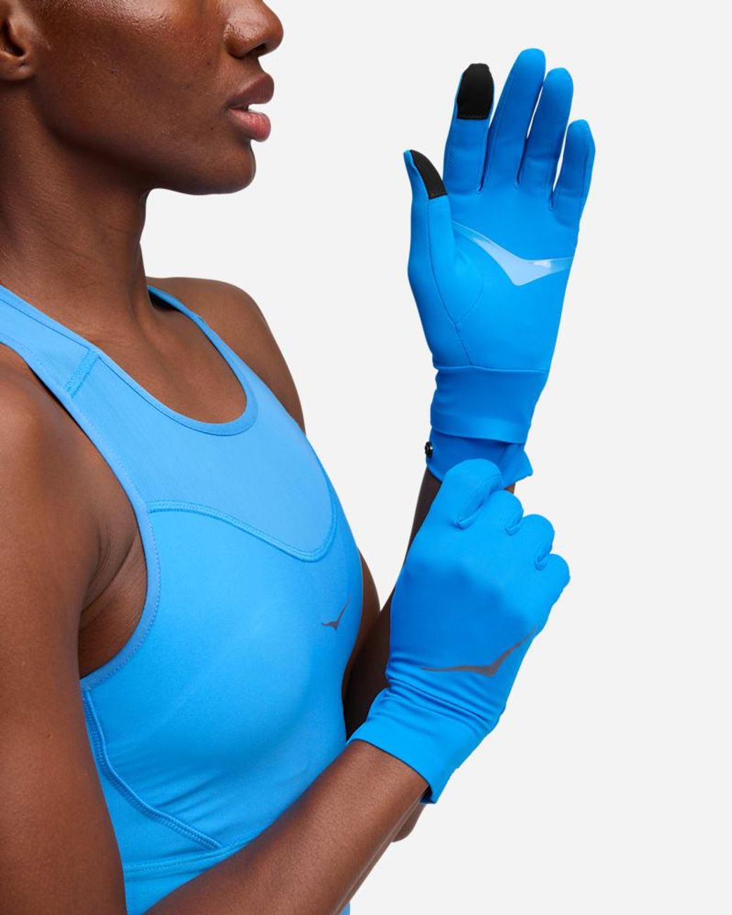 Hoka One One Blue Airolite Run Gloves