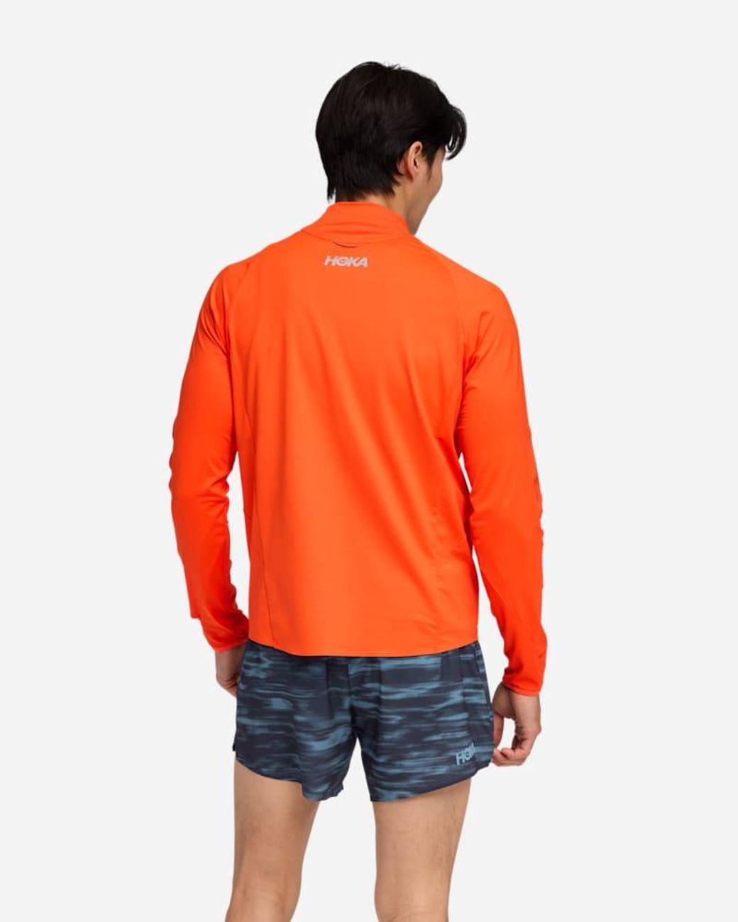 Hoka One One Orange Glidetech Quarter Zip for men