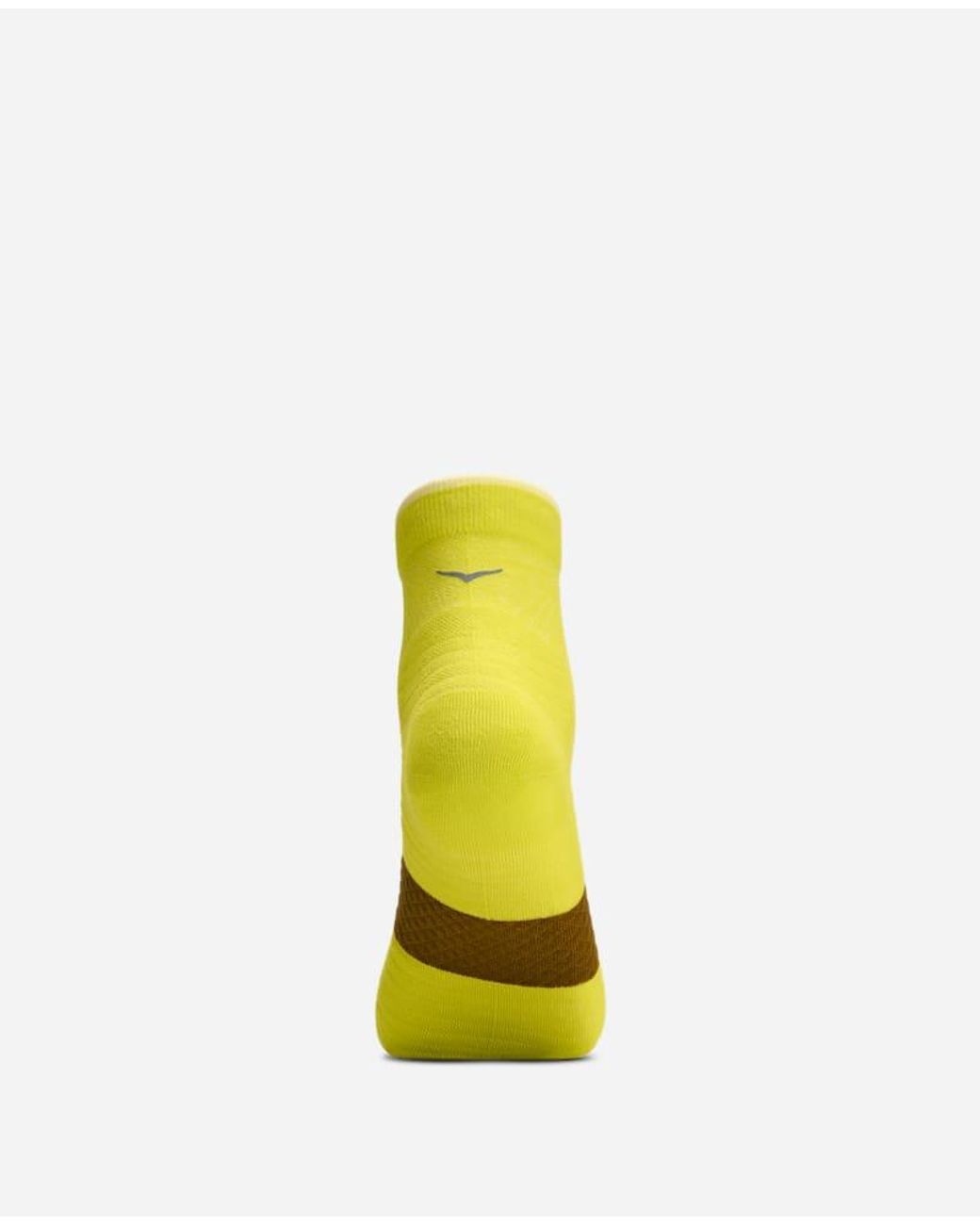 Hoka One One Yellow Quarter Run Sock