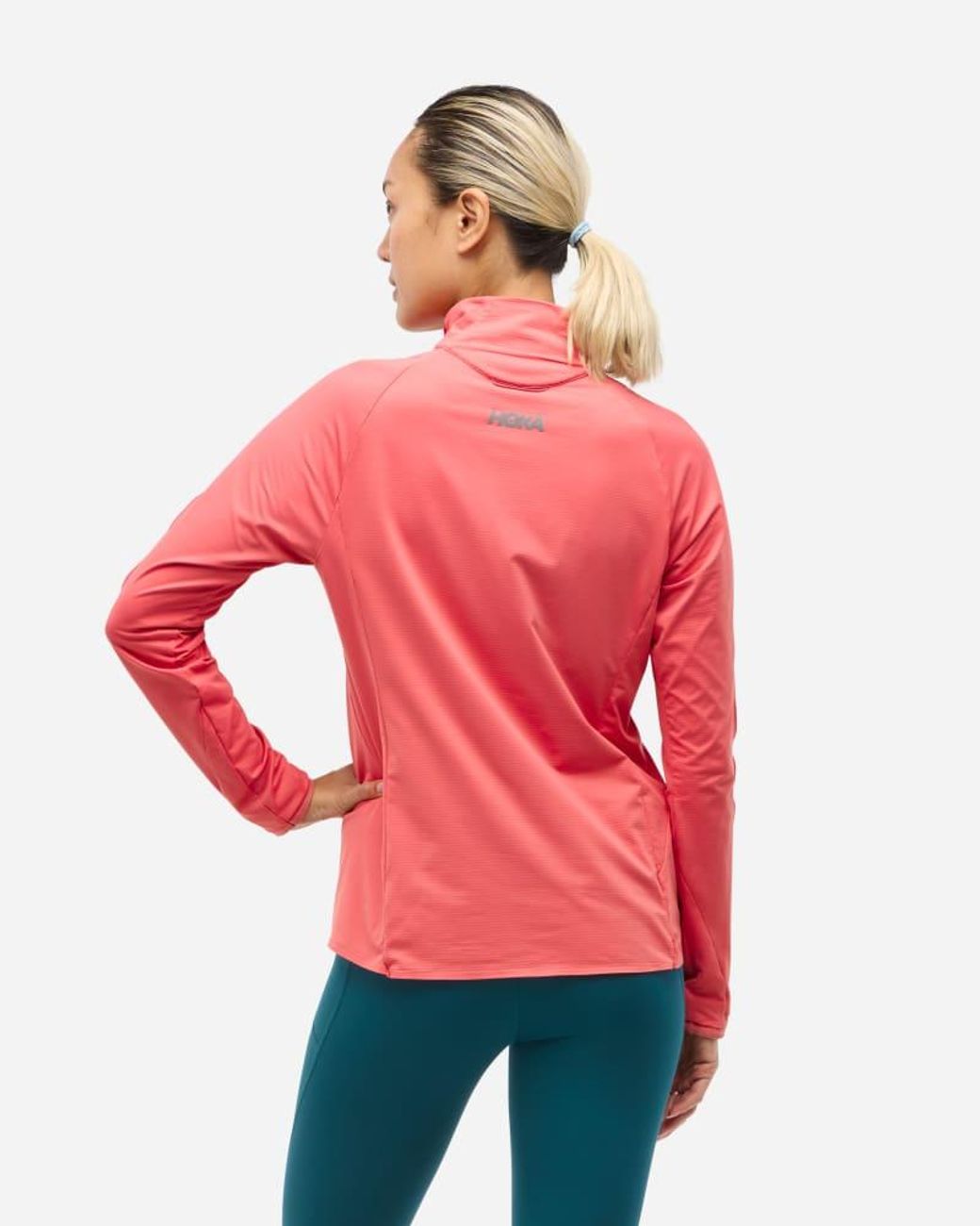 Hoka One One Red Glidetech Quarter Zip Jacket