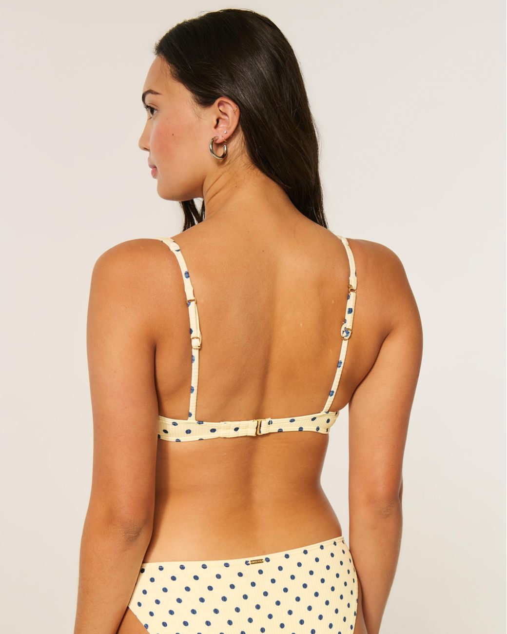 Hollister Metallic High Apex Ribbed Underwire Bikini Top