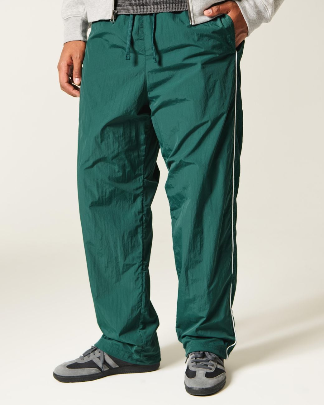 Hollister Green Baggy Track Pants for men