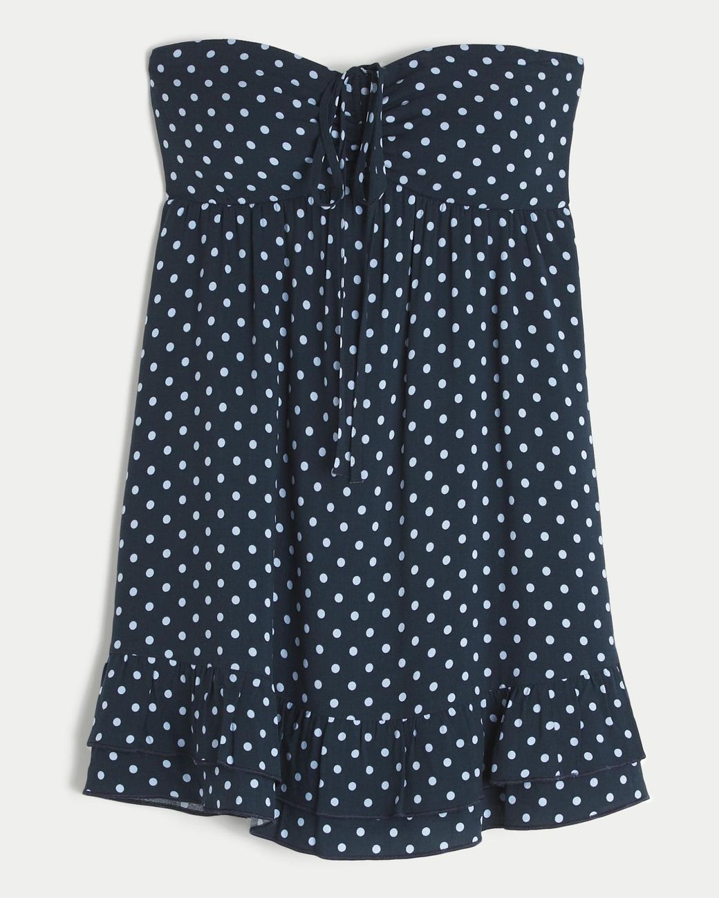 Hollister Blue Strapless Babydoll Mini Dress