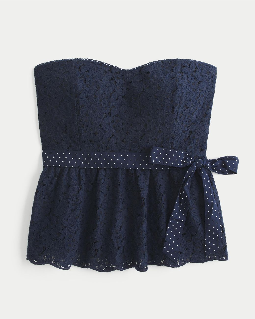 Hollister Blue All-over Lace 2-in-1 Top