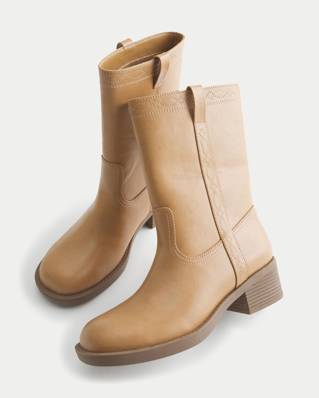 Hollister Brown Faux Leather Boots