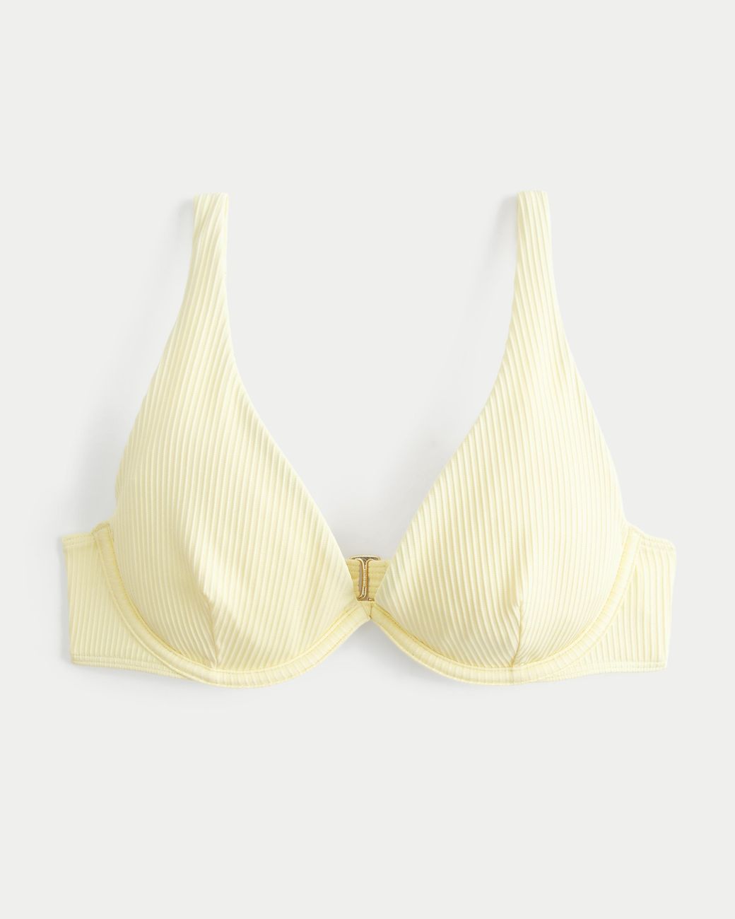 Hollister Natural High Apex Ribbed Underwire Bikini Top