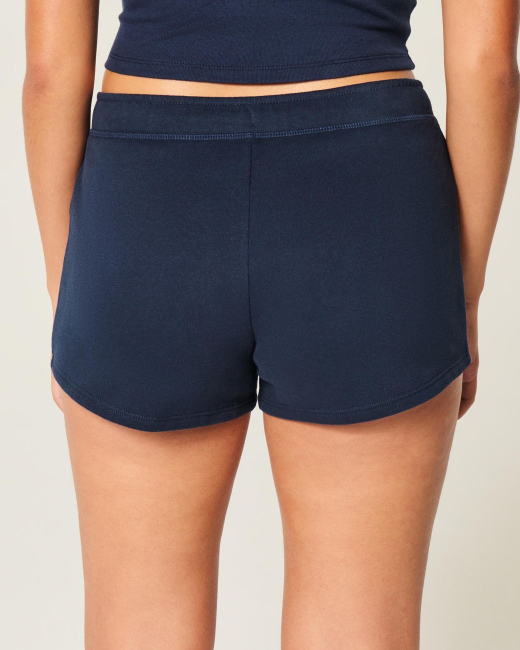 Hollister Blue Bow Graphic Fleece Mini Shorts