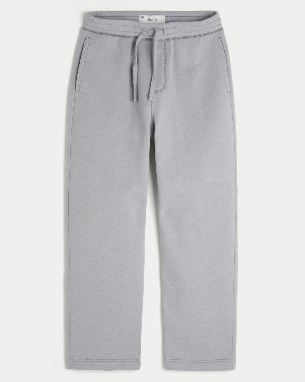 Hollister Gray Hollister Feel Good Back Pocket Embroidery Baggy Sweatpants for men