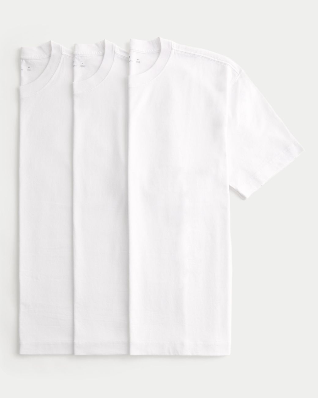 Hollister Boxy Heavyweight White Crew T-shirt 3-pack for men