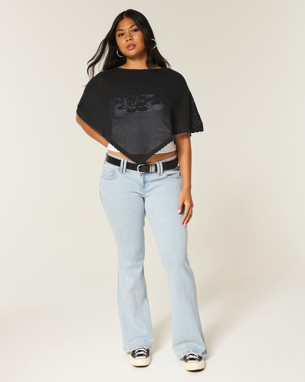 Hollister Blue Low-rise Light Wash Bootcut Jeans