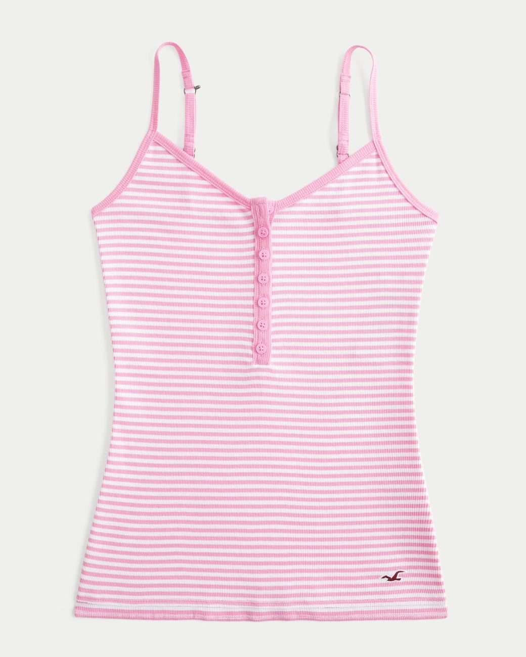 Hollister Pink Henley Cami