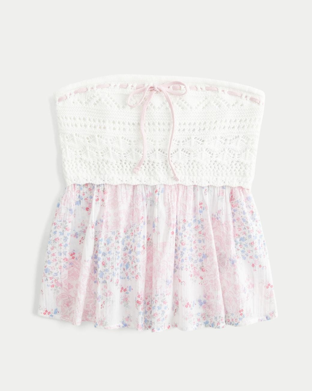 Hollister Multicolor Easy Crochet-style Babydoll Top