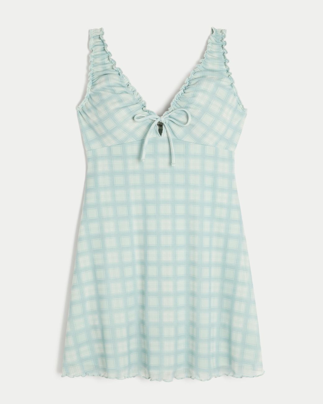 Hollister Blue Mesh Knit Mini Dress