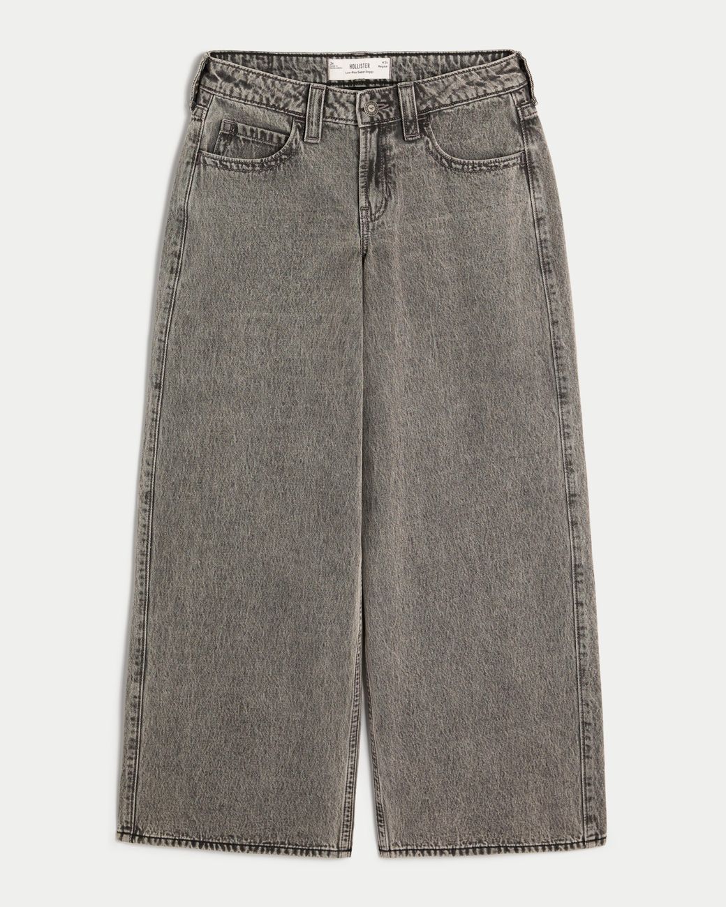 Hollister Low rise Washed Grey Super Baggy Jeans in Grey Lyst UK