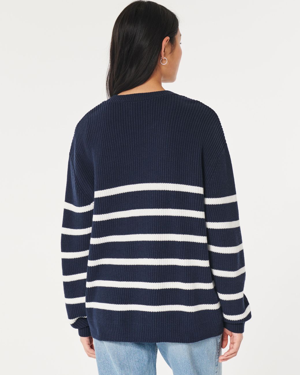 Hollister best sale striped sweater